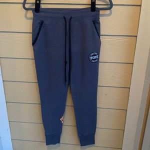 Victoria Secret Pink women’s gray jogger sweatpants, size xs. Like new w/o tags.